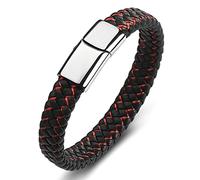 BNCXMO Regalos personalizados brazalete, pulsera de brazalete de brazalete tejido de brazalete pulsera de acero inoxidable con cierre magnético