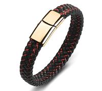 BNCXMO Regalos personalizados brazalete, pulsera de brazalete de brazalete tejido de brazalete pulsera de acero inoxidable con cierre magnético