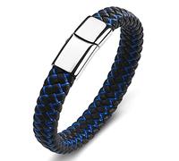 BNCXMO Regalos personalizados brazalete, pulsera de brazalete de brazalete tejido de brazalete pulsera de acero inoxidable con cierre magnético