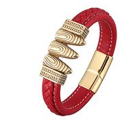 BNCXMO Regalos Personalizados Pulsera de Brazalete Vintage para Hombres 3 Pulseras para Hombres de Calavera Cadena Retro de Acero Inoxidable con Cierre magnético, Falso, sin circonio