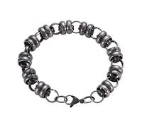 BNCXMO Regalos personalizados Pulseras para hombres Grabelas, pulsera de brazalete de acero inoxidable Men con brazalete de grabado con broche de langosta, acero inoxidable, sin circonio