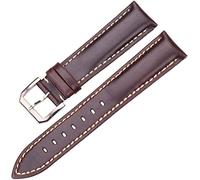 BNCXMO Reloj de cuero correa vintage vintage banda correa negro marrón negro hecho a mano suave de cuero de cuero accesorios de mechones de metal hebilla de metal