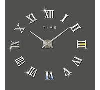 BNCXMO Reloj de Pared de Gran tamaño Forma de Cuarzo de la Cara Decoración del hogar Statina de Sala de Estar Retro Reloj