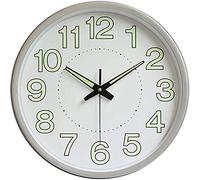 BNCXMO Reloj de Pared de jardín al Aire Libre 12 Pulgadas Relojes de jardín de rhermómetro de 12 Pulgadas decoración de Interior Impermeable al Aire Libre Reloj Exterior para la