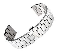 BNCXMO Reloj Strap 18/19/20/22/22/26/28 mm Banda de reloj de acero inoxidable de color plateado para negocios Smart Watchings (Ancho de banda: 26 mm)