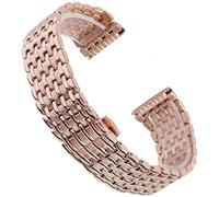 BNCXMO Reloj Strap 18 mm 20 mm 22 mm de correa de reloj de oro rosa de acero inoxidable Correa de metal reemplazo de banda de vigilancia de metal + 2 barras de resorte