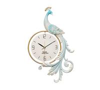 BNCXMO Relojes de Pared Decorativos Reloj Creativo y Lujoso en Forma de Pavo Real con una Exquisita decoración de Pared Reloj de Pared de Pared Moderna