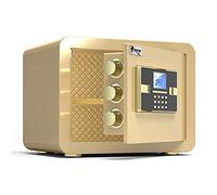 BNCXMO Safe Steel Fireproof Safe, Caja de Seguridad de la Oficina en el hogar, Gabinetes de Almacenamiento de Seguridad de cerraduras electrónicas (marrón, 40x36x32cm) (Oro 25x35x25cm)