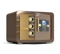 BNCXMO Safe Steel Fireproof Safe, Caja de Seguridad de la Oficina en el hogar, Gabinetes de Almacenamiento de Seguridad de cerraduras electrónicas (marrón, 40x36x32cm) (Oro 25x35x25cm)