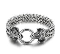 BNCXMO Sign de acero inoxidable para hombres Braceletas de cadena de trigo para hombres de regalo de cumpleaños Día de San Valentín para él, 225x12 mm, acero inoxidable, sin piedras preciosas.