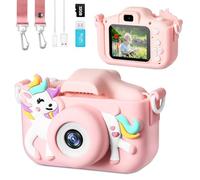 BNEHHOV Cámara para Niños 1080p Tarjeta TF de 32 GB con Cordón Batería de 1000 mAh y Carga USB，Ideal para Niños de 2 a 12 Años, Regalo de Cumpleaños para Niños