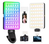 BNEHHOV RGB Selfie Luces, 138 LED Cámara de Luz 360° a Todo Color de iluminación Portátil con 30 Modos de Escena 10 Colores, Recargable CRI 95+ 2700-6500K Foto Video Iluminación, para el Teléfono