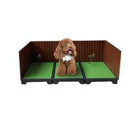 Inodoro para Perros, Valla de Tres Lados, micción automática, tamaño 90 * 45cm, Color Verde (C)