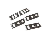 BNGDFDGH Compatible con Range Rover Evoque L551 20-24 ABS fibra de carbono interruptor de elevalunas de coche botones marco cubierta embellecedor accesorios interiores LHD(Black wood(Style A))