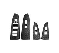BNGDFDGH Embellecedor de fibra de carbono for interruptor de ventana de coche, marco de reposabrazos de puerta, compatible con molduras interiores de Kia Forte.
