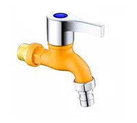 BNGDFDGH Grifo de agua for balcón y jardín, rosca macho de 1/2 ", montaje en pared, grifo for lavadora, conector rápido de manguera de plástico(Orange)