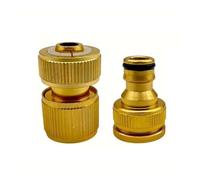 BNGDFDGH Juego de conectores de manguera de aluminio estándar de la UE, 2/4/6 Uds., conector de grifo de 1/2 ''y 3/4'' + conexión rápida de 1/2''(13-16mm) for tuberías de jardín(2Pcs)
