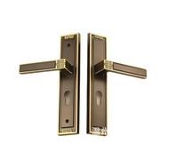 BNGFSDF Cerradura silenciosa, Cerradura de puerta madera maciza cobre puro estilo chino(223M 23 Bronze)