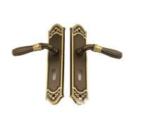 BNGFSDF Cerradura silenciosa, Cerradura de puerta madera maciza cobre puro estilo chino(226 26 Bronze)