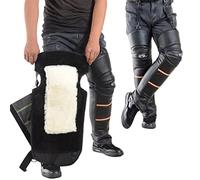 BNGFSDF rodilleras para moto, Polainas for piernas a prueba de viento for exteriores(A,Short wool)