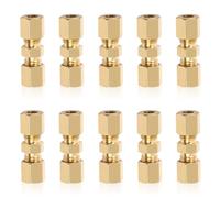 BNGXR 10 Piezas Conectores de Línea de Freno de 4,75 mm, 3/16" Conector de Línea de Freno, conector de cable de freno, Cobre Niquelado, Conector La Línea Freno Para Frenos Automóviles Sistema