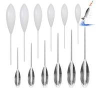 BNGXR 12 Piezas Fishing Sbirolino, 6 Lento Hundimiento 6 Flotantes 8 10 15 20 30 40g Kit de Pesca de Trucha, Fishing Bombetas Set para Cebo de Trucha Ideal para Masa de Espolón(Transparente + Blanco)