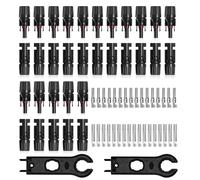BNGXR 16 pares Solar Panel Cable Conector, Macho/Hembra Conectores de Panel Solar, Impermeable Conector Fotovoltaico IP67 para 2,5/4/6 mm², Sistema Solar, con 2 llave Inglesa