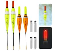 BNGXR 4 Piezas LED Flotadores de Pesca, Flotador De Pesca, Boyas de Pesca, Pesca con Sensor de Gravedad y Base de Metal, Accesorios de Pesca, para Pescar en Lago, río o Estanque