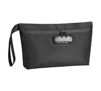 BNGXR Bolsa Antiodor con Cerradura de Combinación, 32 x 20 cm Bolsa de Dinero Impermeable, Prueba de Olores, Antirrobo, Viajar Bolsa de Almacenamiento, para Almacenar Efectivo y Objetos (negro)