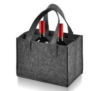 BNGXR Bolsas de Fieltro para Botellas, Bolsa Botella Vino de 6 Botellas, Bolsa de Fieltro con Compartimentos Extraíble y Mango, Reutilizable, para Vino, Cerveza, Pícnics Fiestas