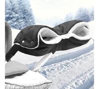 BNGXR Calentador de Manos para Cochecito de Bebé, Guantes con Forro Polar, Resistentes Al Agua y Al Viento, Tamaño Universal para Cochecito, Resistente Al Viento, Color Negro
