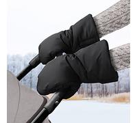 BNGXR Calentadores de Manos para Cochecito, Guantes de Calentamiento de Manos Anticongelante para Cochecito de Bebé Impermeable Regalo(Negro)