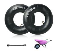 BNGXR Cámaras de Aire Ruedas Pequeñas,4.80/4.00-8 Tubo Interior Fuerte Capacidad de Carga,Caucho Negro,para Carro Sembradora Agrícola Carro de Herramientas,Llantas con Válvula Rueda,Carro de Mano