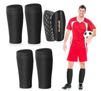 BNGXR Espinilleras de Fútbol, Espinilleras Fútbol con Calcetines Elásticas, Ligero Transpirables Espinilleras EVA, Espinilleras Ergonómicas Protección Integral Niño Juventud Adulta Partido de Futbol