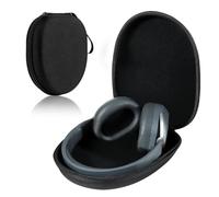 BNGXR Funda Protectora Universal para Auriculares, Funda de Viaje para Auriculares, Funda Cascos, Bolsa de Viaje, Bolsa de Viaje, Funda para Auriculares en Oreja/Over audífonos, 21 x 18 x 6 cm, Negro