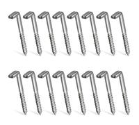 BNGXR Ganchos de Tornillo, 16 piezas Alcayata en Forma de L, L Tornillos de Gancho, ganchos de pared rectos, ganchos de pared para Colgar Objetos, 18 x 65 mm