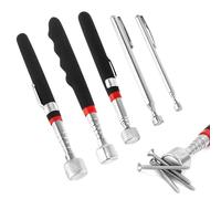 BNGXR Herramienta Recogedor Magnético, 5pcs Elevador Magnético Telescópico Incluye Clip de Bolsillo, Pluma Telescópica con Punta de Imán, Barra Magnética(1.5LB 3LB 10LB 15LB 20LB),T4-ctg-5pcs