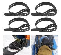 BNGXR Juego de 4 correas para raquetas de nieve, correas de repuesto para raquetas de nieve, correas de repuesto portátiles ajustables para botas de esquí, correas de repuesto multiusos para esquí