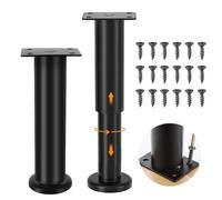 BNGXR Patas para Muebles de Altura Ajustable con Base,2 Piezas Patas para Muebles, 18 - 30 cm,Patas Ajustables de Metal,para Mueble de TV, sofá, Armario,Mesillas de Noche
