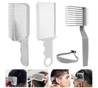 BNGXR Peine para cortar el pelo, peine de peluquería, juego de peine de corte de pelo para hombres, plantilla de corte de pelo ajustable, cinta curvada de silicona para cortar el pelo, cortadora de
