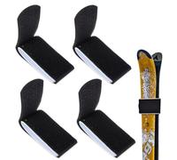 BNGXR Ski Carrier Strap, 4 Pcs Ajustable Esquí Sujetadores Correas, Accesorio de Snowboard, para Esquís y Bastones de Esquí (Negro)