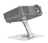 BNGXR Soporte para Proyector de Escritorio, Stand de Proyectores Giratorio 360°, Interfaz de Tornillo de 1/4 Pulgadas, Soporte de Proyector Multiángulo, Pie de Plegable de Metal, para la Mayoría Plata