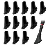 BNGXR Topes de Goma para Bastones de Senderismo, 12 Piezas Puntas Bastones Marcha Nordica, Almohadillas para Caminar Goma con Diámetro, Ideal para Trekking Grava Montañas Asfalto (10-11mm)