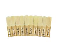 Bnineteenteam 10Pcs Saxophone Bamboo Reeds Strength 2.5 para Alto bE Saxofón Accesorio de Repuesto con Caja de Almacenamiento Transparente