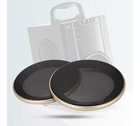 Bnineteenteam 2 Rejillas de Altavoz de 4 Pulgadas, Protector de Bocina de Malla de Acero, Cubiertas Decorativas Negras Duraderas para de Coche y Hogar (Oro+Negro)