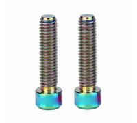 Bnineteenteam 2 tornillos de aleación de titanio para bicicleta de freno de disco M6 x 25 mm, tornillos para bicicleta de montaña (multicolor)
