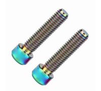 Bnineteenteam 2 Unids Titanio Aleación Bicicleta Disco Freno Pinza Tornillos Tornillos M6 X 25mm Tornillos Tornillos para Bicicleta de Montaña(Multicolor)