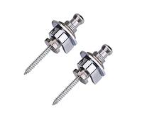 Bnineteenteam 2PCS Guitar Strap Lock Metal Straplocks Antideslizante Quick Release Straplocks Accesorio para Guitarra eléctrica(Plata)