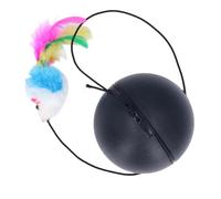 Bnineteenteam 360 Grados Bola de Juguete de Gato Inteligente Automática Auto Giratoria, Material Portátil y Versátil, Seguro y Duradero, Incluye Teaser de Plumas, Fácil de Usar, Totalmente
