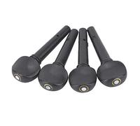 Bnineteenteam 4 pinzas de afinación para violín de ébano, clavijas de afinación para violín de madera maciza, instrumentos de repuesto para violín de 1/8 1/2 1/4 (para violín de 1/4)